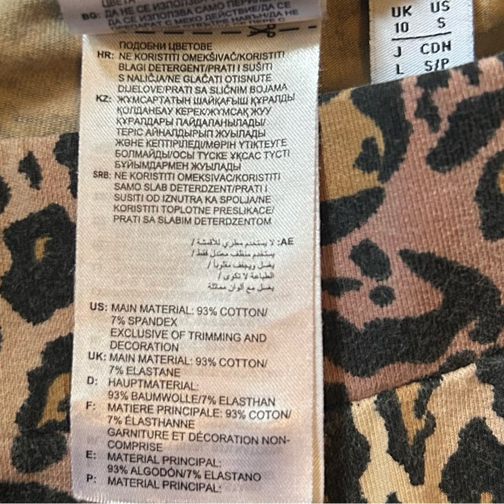 Adidas Animal Print Leggings Sporty Streetwear Women’s Size Small - Picture 6 of 7